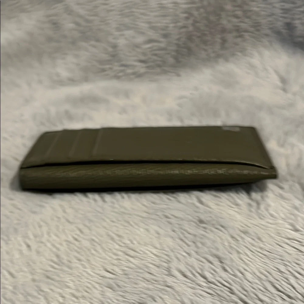 MCM Unisex Green Leather Wallet Compact Design